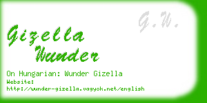 gizella wunder business card